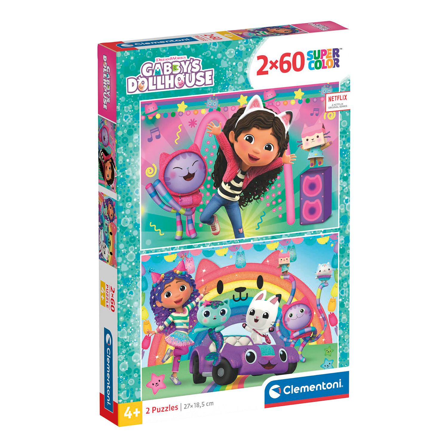 Clementoni Παιδικό Παζλ Super Color DreamWorks Gabby's Dollhouse 2x60 ...