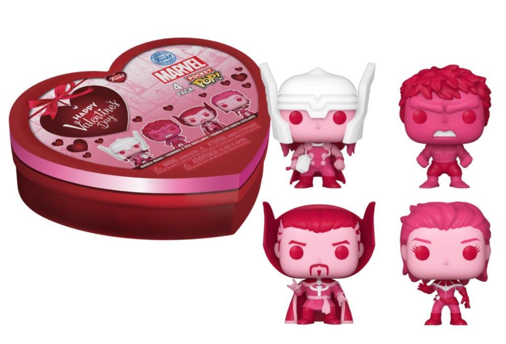 Metal box 4 Pocket POP Marvel Classic Valentines