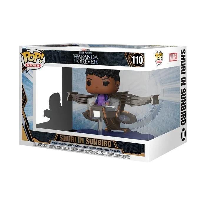 Funko Pop! Rides Super Deluxe: Marvel Black Panther Wakanda Forever - Shuri in Sunbird #110 Bobble-Head Vinyl Figure
