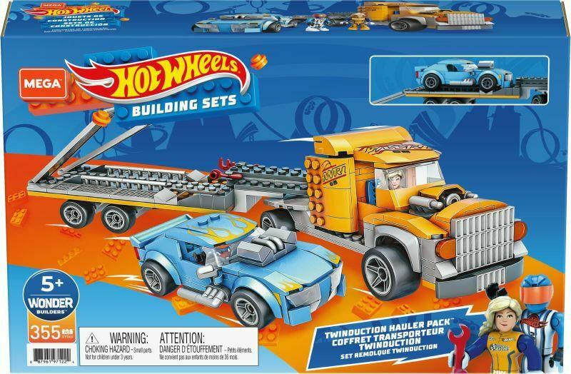 Mattel Mega Hot Wheels Building Sets Twinduction Hauler Pack (GYG66
